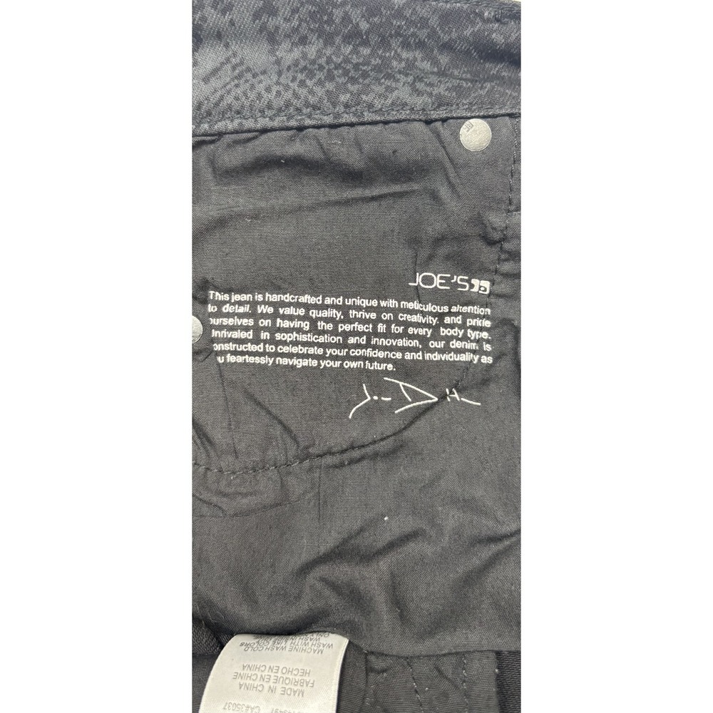 Joe's Jeans The Icon Mid Rise Skinny Ankle Size 24 Black Snake Print Stretch - Picture 4 of 8